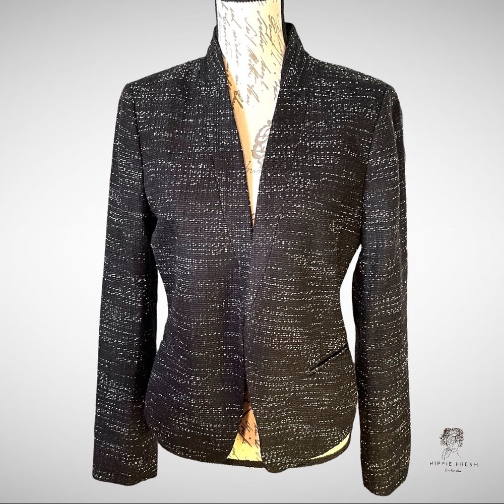 LOFT Women Black White Jacket 8 New w Tags